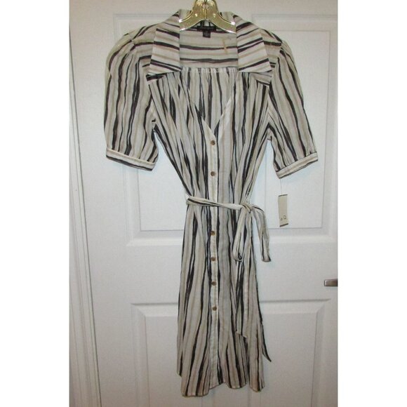 INTRIQUE Voile Striped Shirt Dress - Sz 12 - NEW - Picture 8 of 8